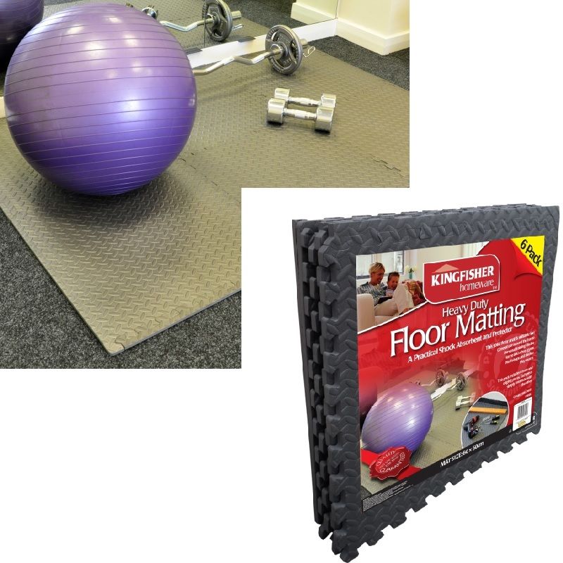 6x Heavy duty EVA Foam Grey Floor Mats Tiles Safety Flooring Gym Garage KidsPlay 6x Heavy duty EVA Foam Grey Floor Mats Tiles Safety Flooring Gym Garage KidsPlay